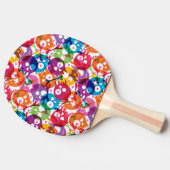 Raquette De Ping Pong Motif 3 de crânes (Côté)