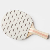 Raquette De Ping Pong Motif 3 de hippie de moustache (Côté)