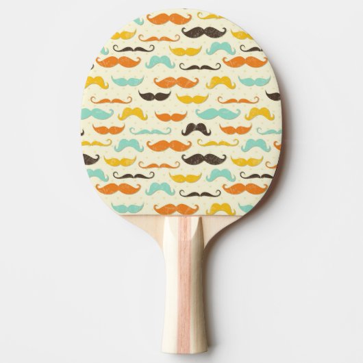 Raquette De Ping Pong Motif 3 de moustache (Devant)