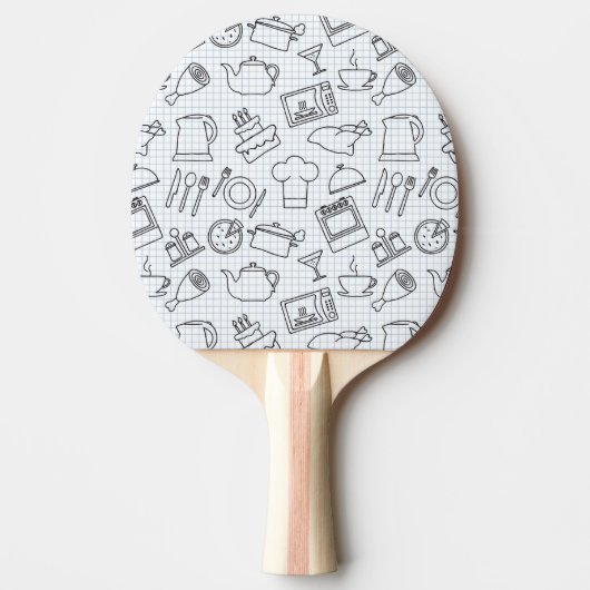 Raquette De Ping Pong Motif 4 de cuisine (Devant)