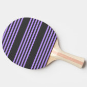 Raquette De Ping Pong Motif à cinq bandes violet et charbon de bois (Côté)