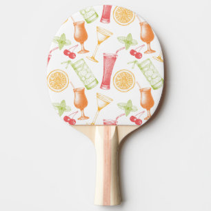 Raquette De Ping Pong Motif à cocktails croisés
