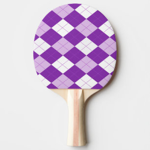 Raquette De Ping Pong Motif à motifs de losanges pourpre