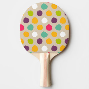 Raquette De Ping Pong motif à pois