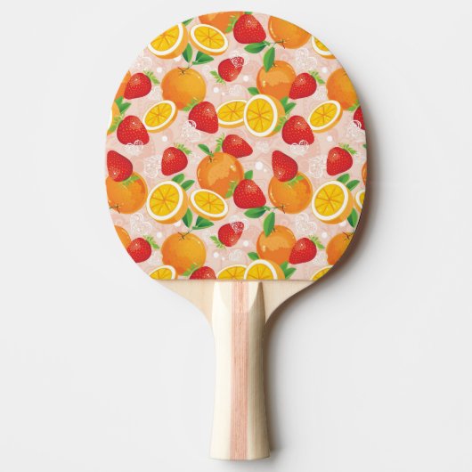 Raquette De Ping Pong Motif abstrait avec la fraise (Devant)