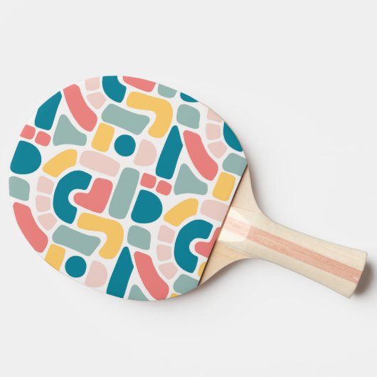 Raquette De Ping Pong Motif Abstrait coloré (Côté)