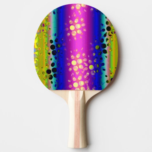 Raquette De Ping Pong Motif Abstrait coloré (Devant)