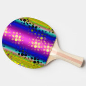 Raquette De Ping Pong Motif Abstrait coloré (Côté)