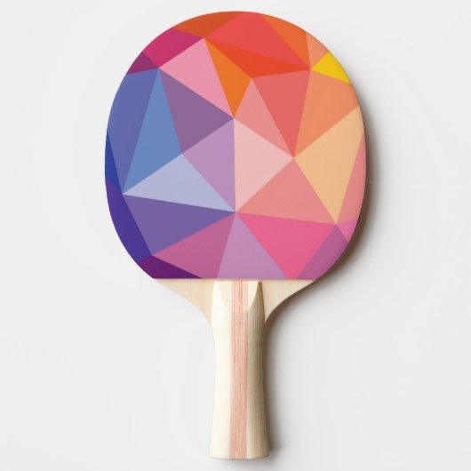 Raquette De Ping Pong Motif abstrait coloré de triangle (Devant)