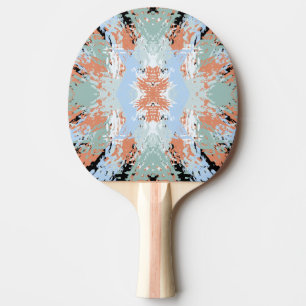Raquette De Ping Pong Motif Abstrait d'Extrémités Divisées et Pastels Do