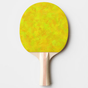 Raquette De Ping Pong Motif Abstrait Jaune Orange Vert