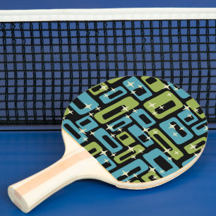 Raquette De Ping Pong Motif Abstrait moderne du milieu du siècle