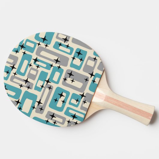 Raquette De Ping Pong Motif Abstrait moderne du milieu du siècle (Côté)