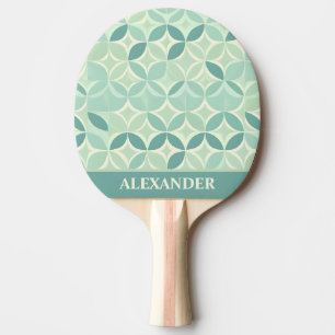 Raquette De Ping Pong Motif Abstrait personnalisé Pastel Green