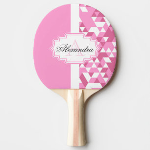 Raquette De Ping Pong Motif Abstrait rose