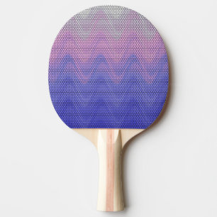 Raquette De Ping Pong Motif Abstrait Violet Rose Hexagone