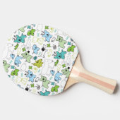 Raquette De Ping Pong motif animal d'arrière - plan d'enfants (Côté)