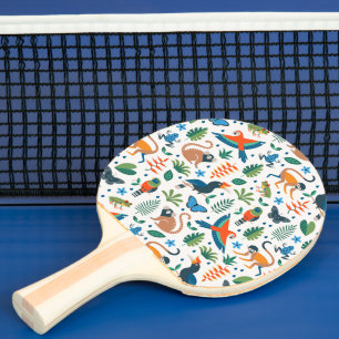 Raquette De Ping Pong Motif animal de la forêt tropicale