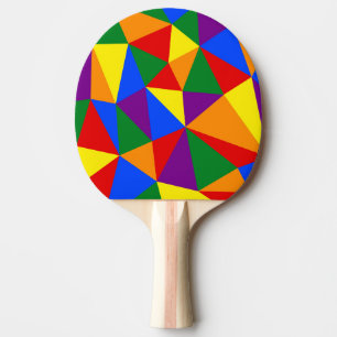 Raquette De Ping Pong Motif arc-en-ciel de Polygone