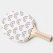 Raquette De Ping Pong Motif arc-en-ciel Pastel (Côté)
