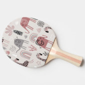 Raquette De Ping Pong motif avec de mignons éléphants et girafes géant (Côté)