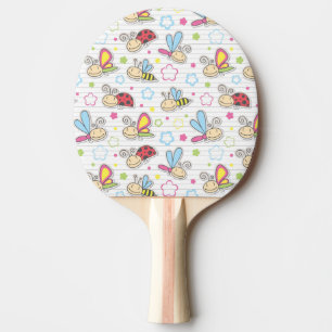 Raquette De Ping Pong motif avec des insectes