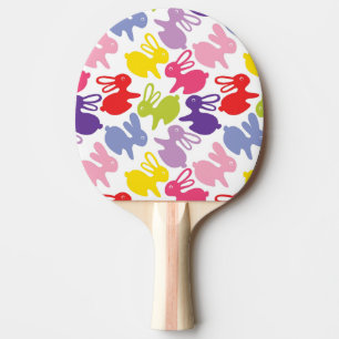 Raquette De Ping Pong motif avec des lapins de Pâques