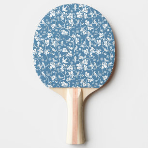 Raquette De Ping Pong motif avec les oiseaux et l'ornement de plantes