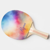 Raquette De Ping Pong Motif batik coloré (Côté)