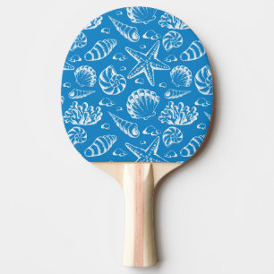 Raquette De Ping Pong Motif bleu de plage