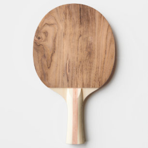 Raquette De Ping Pong Motif bois marron