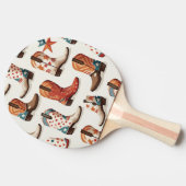 Raquette De Ping Pong Motif bottes Cowboy (Côté)