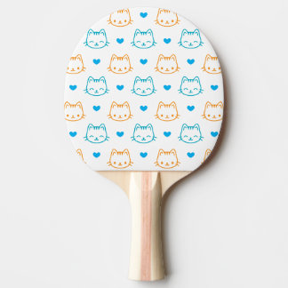 Raquette De Ping Pong Motif Chat Mignon et Cœurs