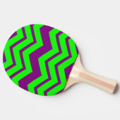 Raquette De Ping Pong Motif chevron zigzag vert violet (Côté)
