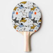 Raquette De Ping Pong Motif chien mignon Doodle (Devant)