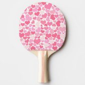 Raquette De Ping Pong Motif Coeurs roses - Ping Pong Paddle (Devant)