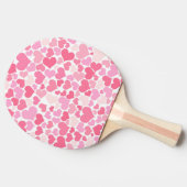 Raquette De Ping Pong Motif Coeurs roses - Ping Pong Paddle (Côté)