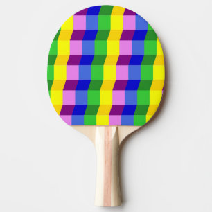 RAQUETTE DE PING PONG MOTIF COLORÉ
