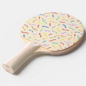 Raquette De Ping Pong Motif Confetti aux couleurs vives (Devant Angle)