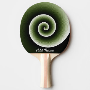 Raquette De Ping Pong Motif Cool noir et vert personnalisé