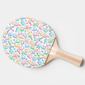 Raquette De Ping Pong motif d'alphabet (Côté)