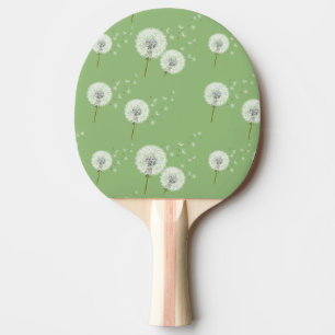 Raquette De Ping Pong Motif Dandelion sur Green Arrière - plan