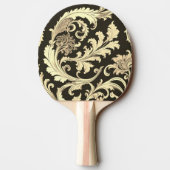 Raquette De Ping Pong Motif d'antiquités Brown Fleur (Dos)