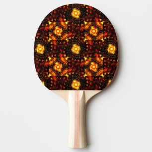Raquette De Ping Pong Motif d'art abstrait élégant boho moderne or #506