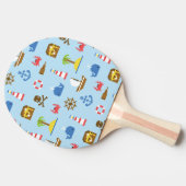 Raquette De Ping Pong Motif d'art de mer de pixel (Côté)