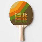 Raquette De Ping Pong Motif de bande rétro Couleurs de terre répétées No (Devant)