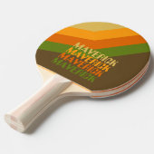 Raquette De Ping Pong Motif de bande rétro Couleurs de terre répétées No (Devant Angle)