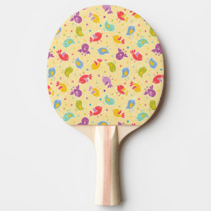 Raquette De Ping Pong Motif de bébé avec les oiseaux mignons
