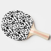 Raquette De Ping Pong Motif de brosse à pinceau noir (Côté)