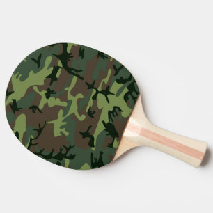 Raquette De Ping Pong Motif de brun de vert de Camo de camouflage